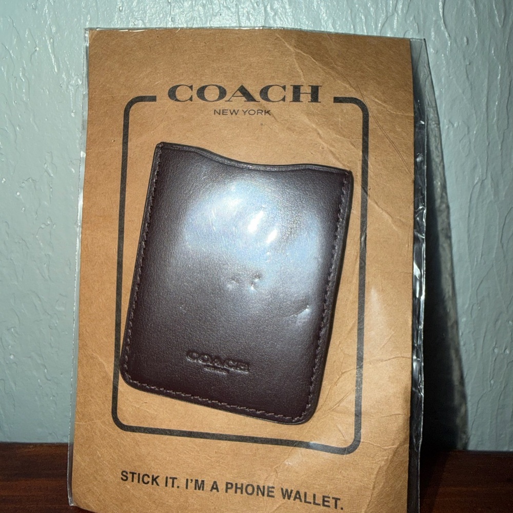 Coach Dark Brown Leather Card Holder